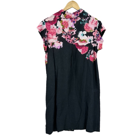 New CRISTINA VERGANI Midi Dress Linen Blend Button Made in Italy - Picture 2 of 8